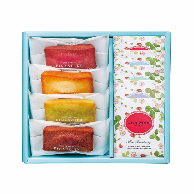 フィナンシェ&ウェッジウッドワイルドストロベリーティーバッグセット9個